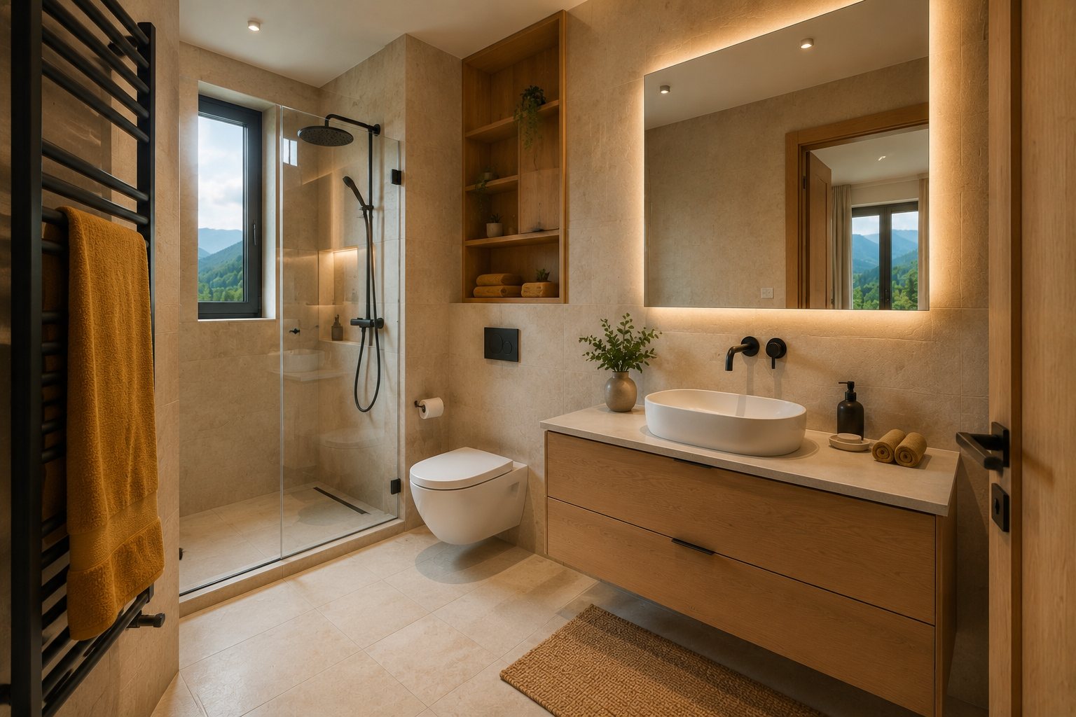 Apartament Złoty — łazienka
